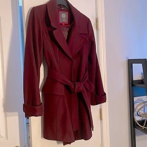 Burgundy Vince Camuto Wool P-Coat